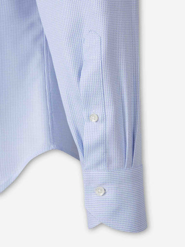 Canali Hombre Barcelona Camisa Micro Estampado Algodón color Azul sku 402-000032 01 - Foto 4