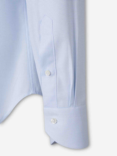 Canali Hombre Barcelona Camisa Micro Estampado Algodón color Azul Celeste sku 402-000032 02 - Foto 4