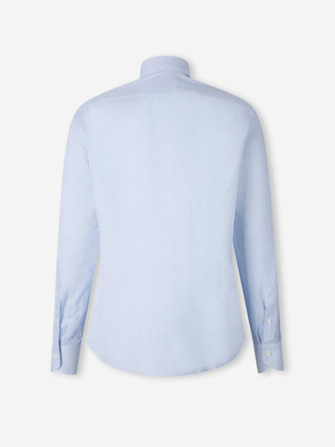 Canali Hombre Barcelona Camisa Lisa Algodón color Azul Celeste sku 402-000033 01 - Foto 2