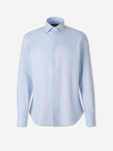 Canali Hombre Barcelona Camisa Lisa Algodón color Blanco sku 402-000042 01 - Foto 1