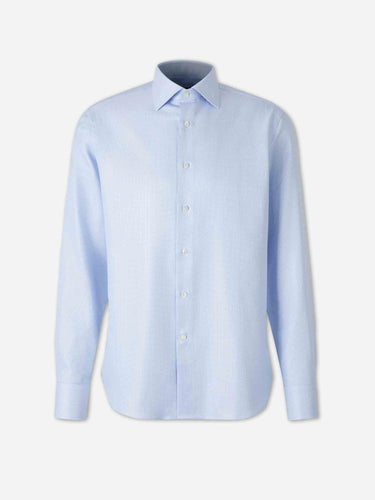 Canali Hombre Barcelona Camisa Algodón Lisa color Azul sku 402-000045 01 - Foto 1