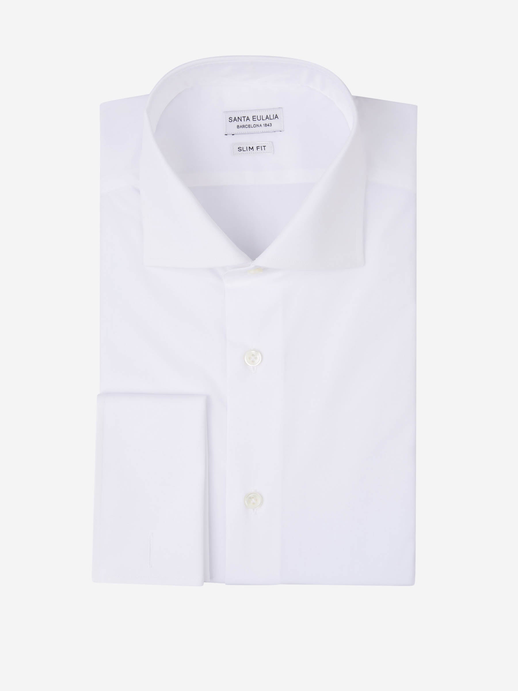 Santa Eulalia Hombre Barcelona Camisa Lisa Algodón color Blanco sku 403-000392 01 - Foto 1