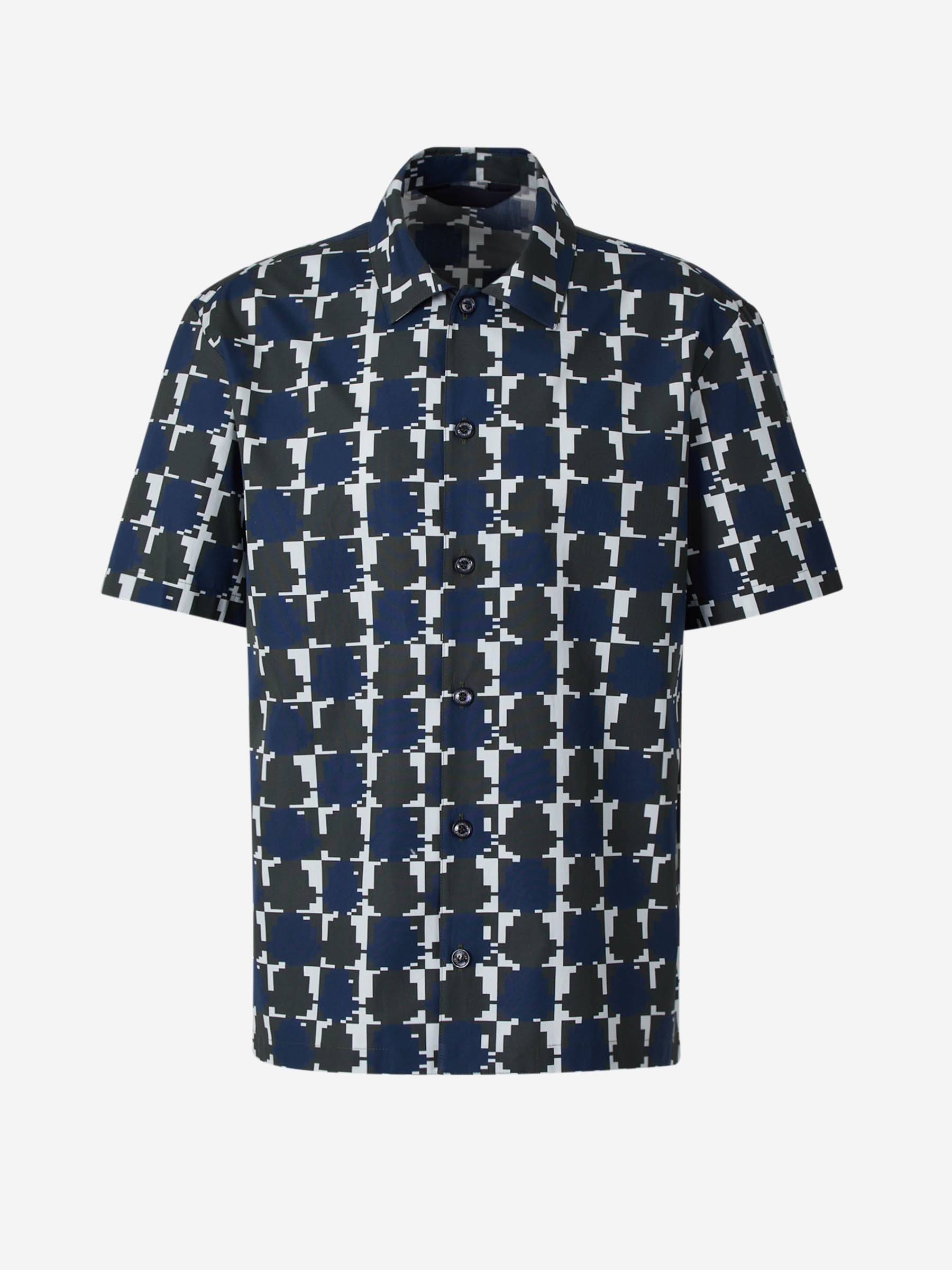 Moncler Hombre Barcelona Camisa Motivo Geométrico color Azul Marino sku 532-000592 01 - Foto 1