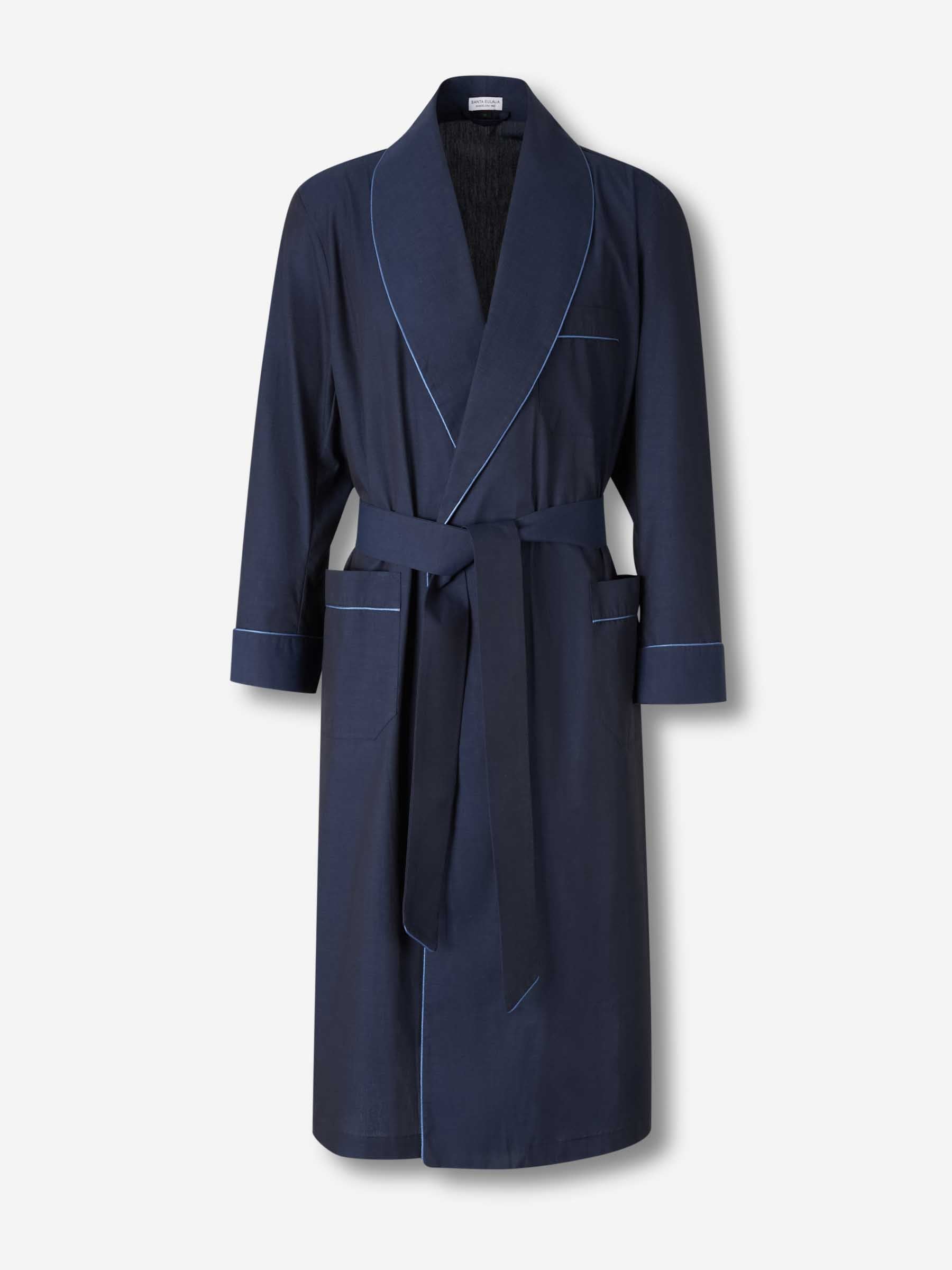 Santa Eulalia Hombre Barcelona Bata Lisa Algodón color Azul Marino sku 440-000081 01 - Foto 1