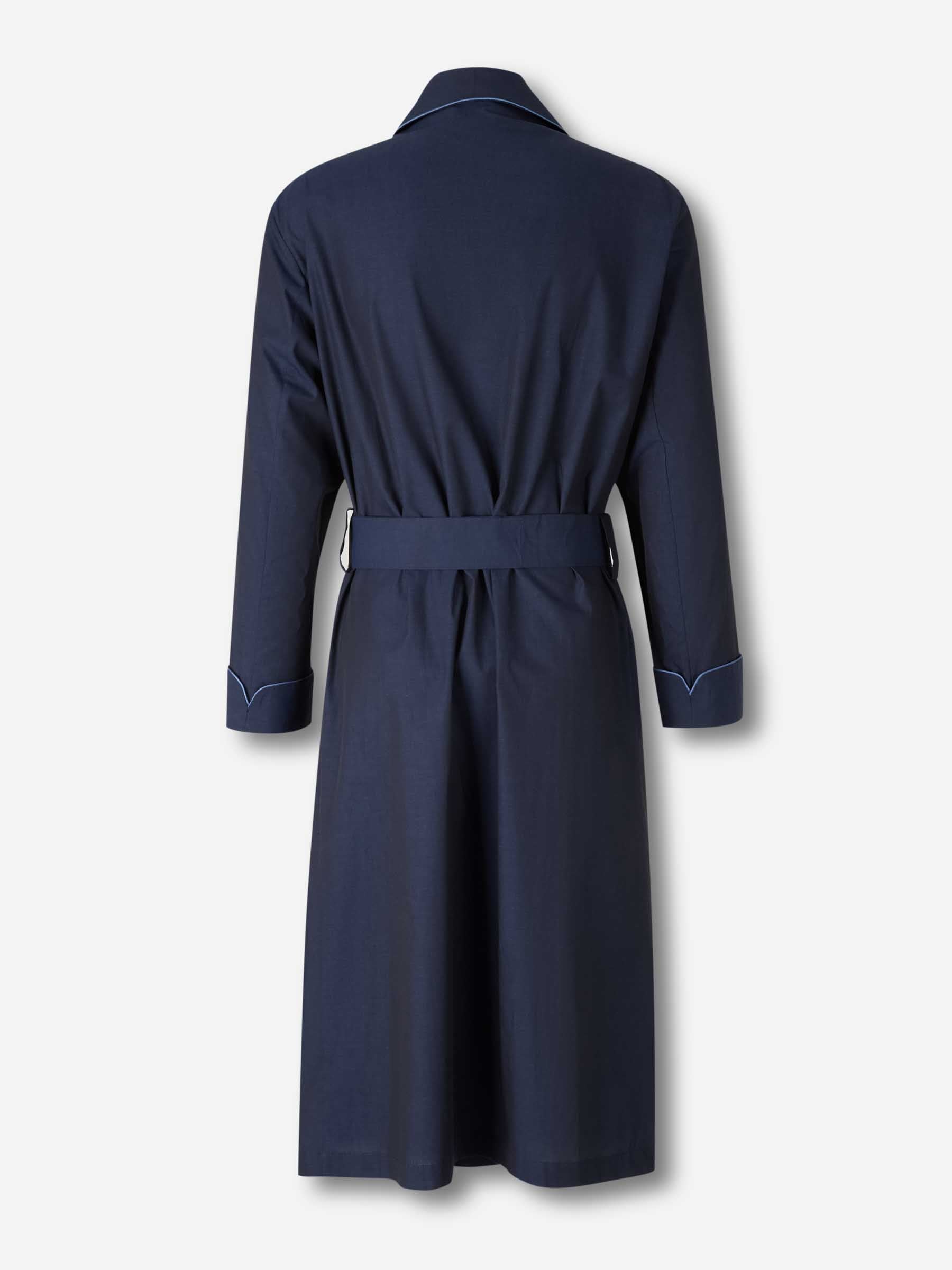 Santa Eulalia Hombre Barcelona Bata Lisa Algodón color Azul Marino sku 440-000081 01 - Foto 2