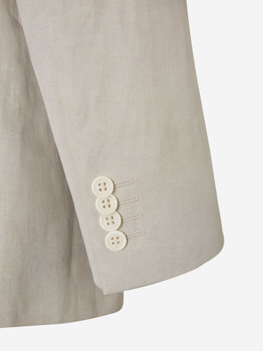 Canali Hombre Barcelona Traje de Lino y Seda color Beige sku 311-000334 02 - Foto 5
