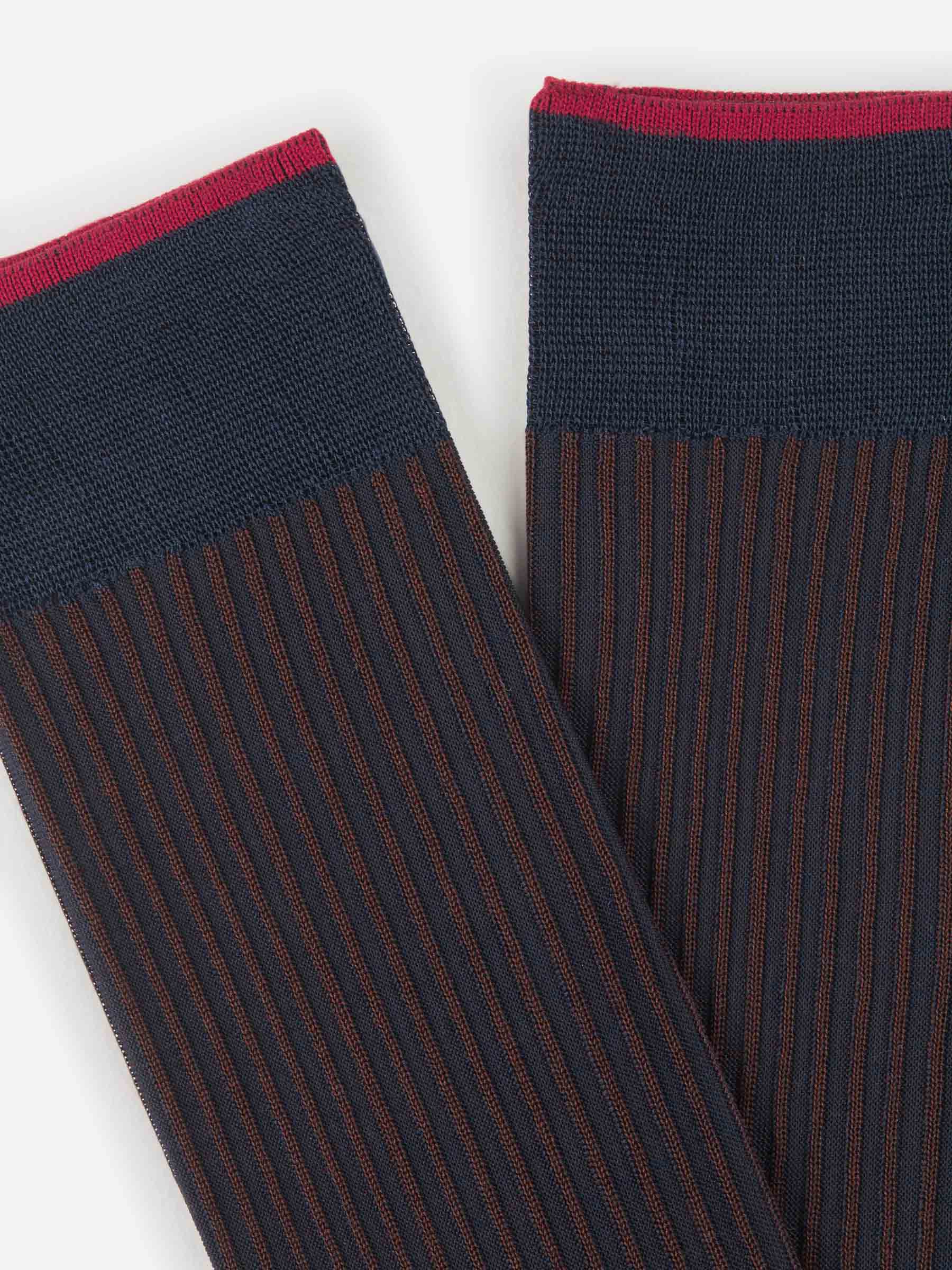 Gallo Hombre Barcelona Calcetines Motivo Rayas color Azul Cobalto sku 642-000429 04 - Foto 2