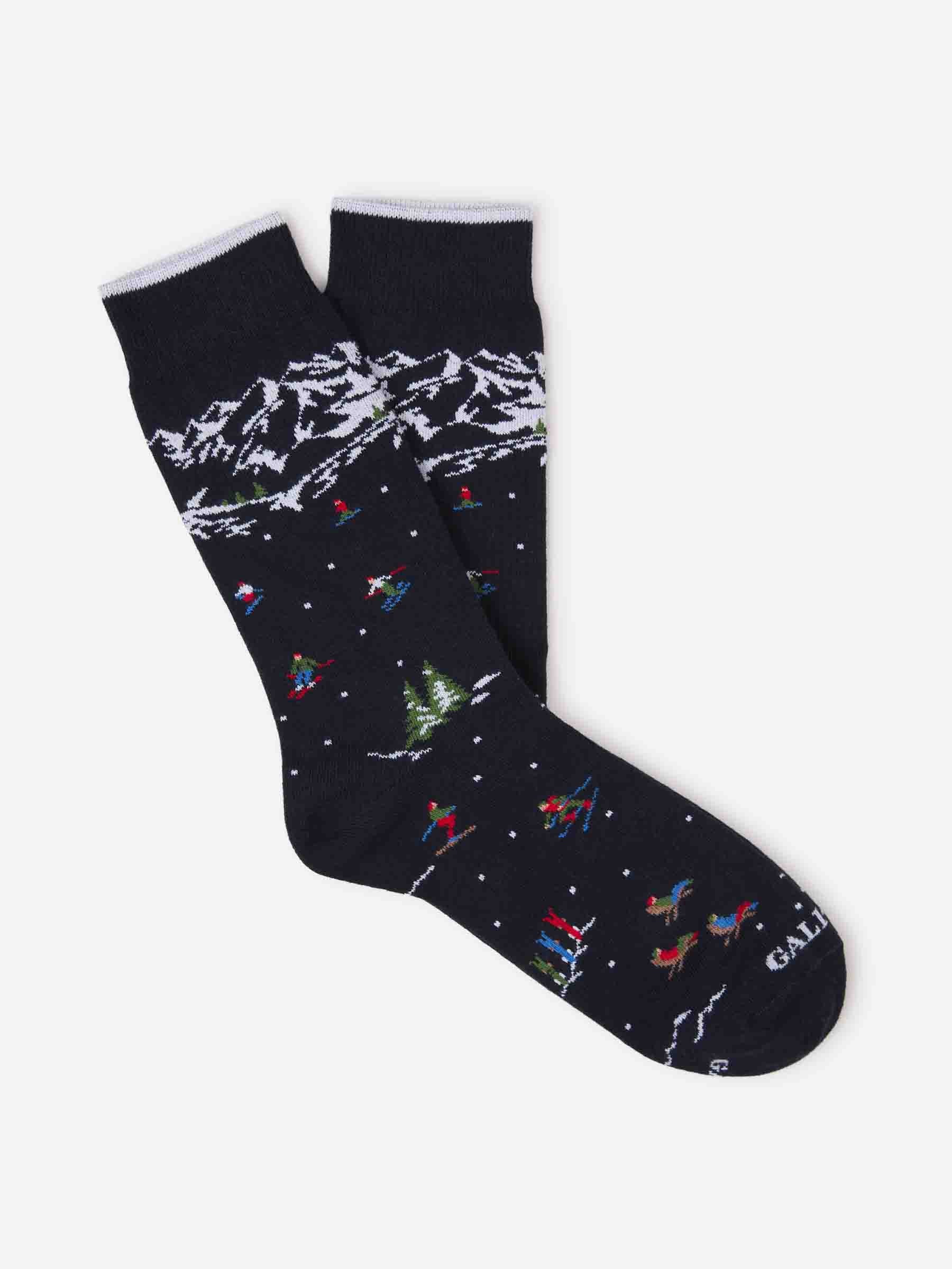 Gallo Hombre Barcelona Calcetines Motivo Esquiador color Azul Noche sku 642-000520 02 - Foto 1