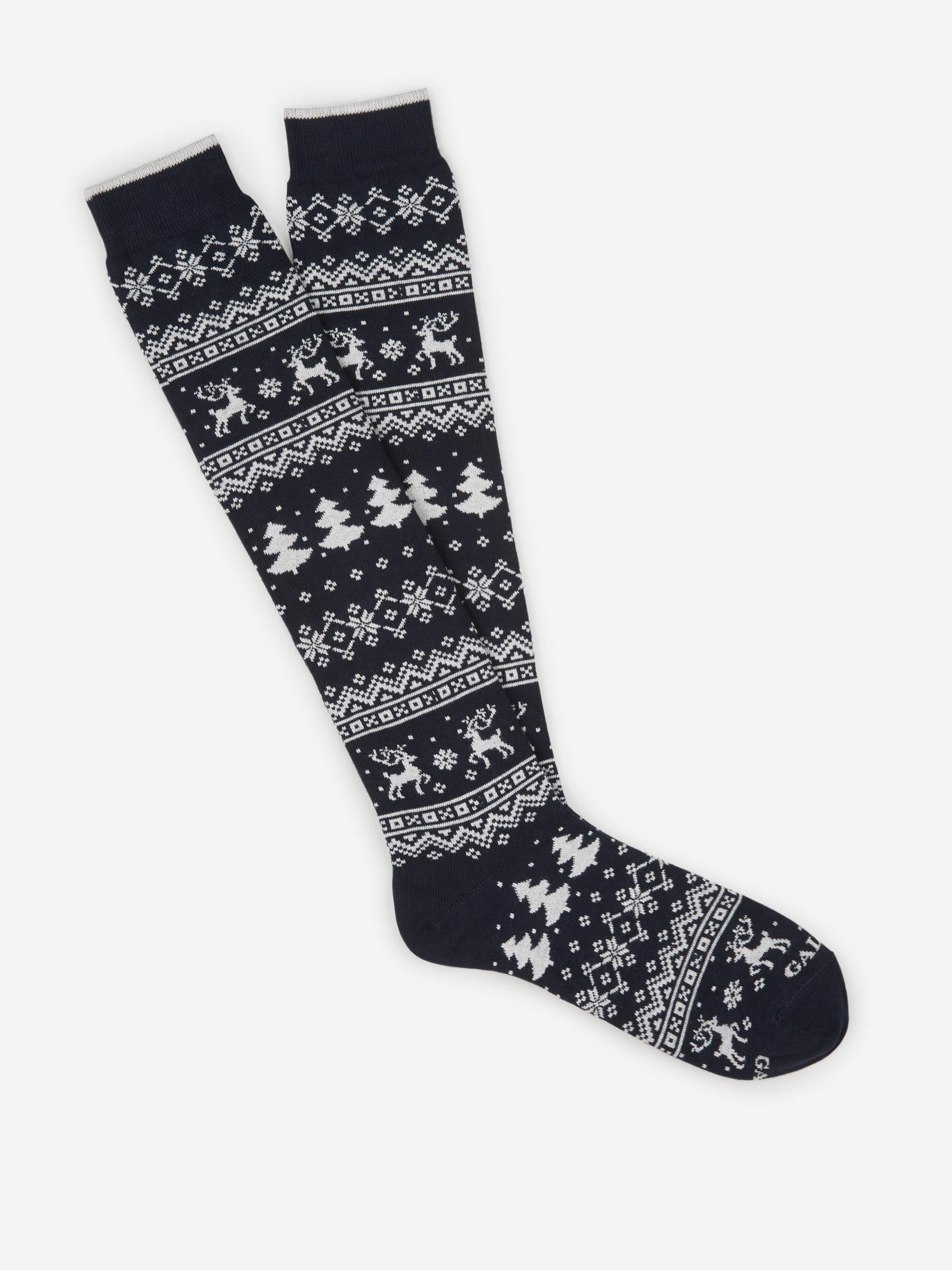 Gallo Hombre Barcelona Calcetines Navideños Strelizia color Azul Noche sku 642-000395 02 - Foto 1