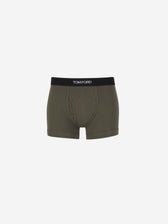 Tom Ford Hombre Barcelona Boxer Algodón Logo color Verde Militar sku 652-000099 04 - Foto 1