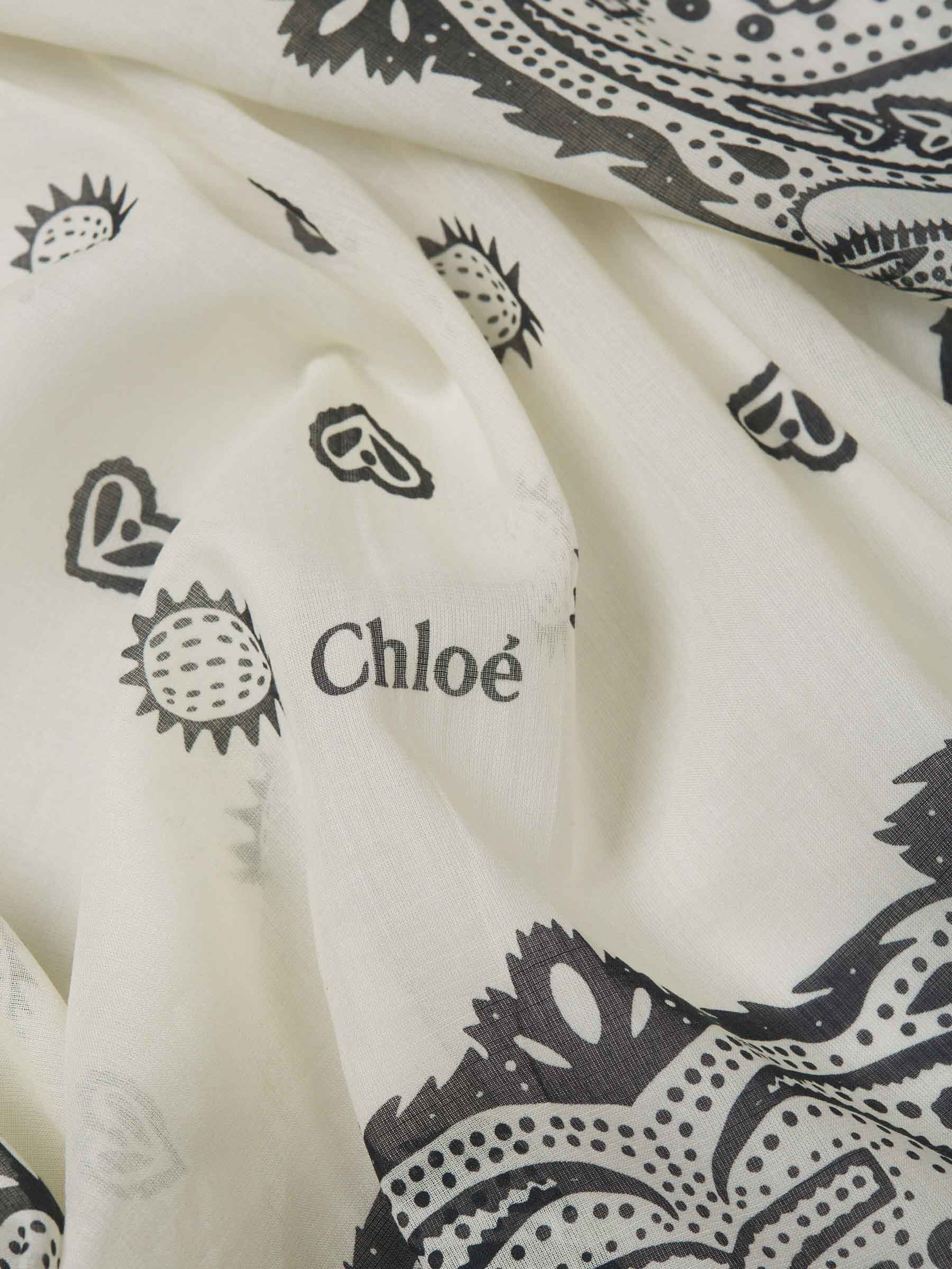 Chloé – Chloé Bandana Motif Scarf in Barcelona or Shop Online Mujer 840- 000759 01