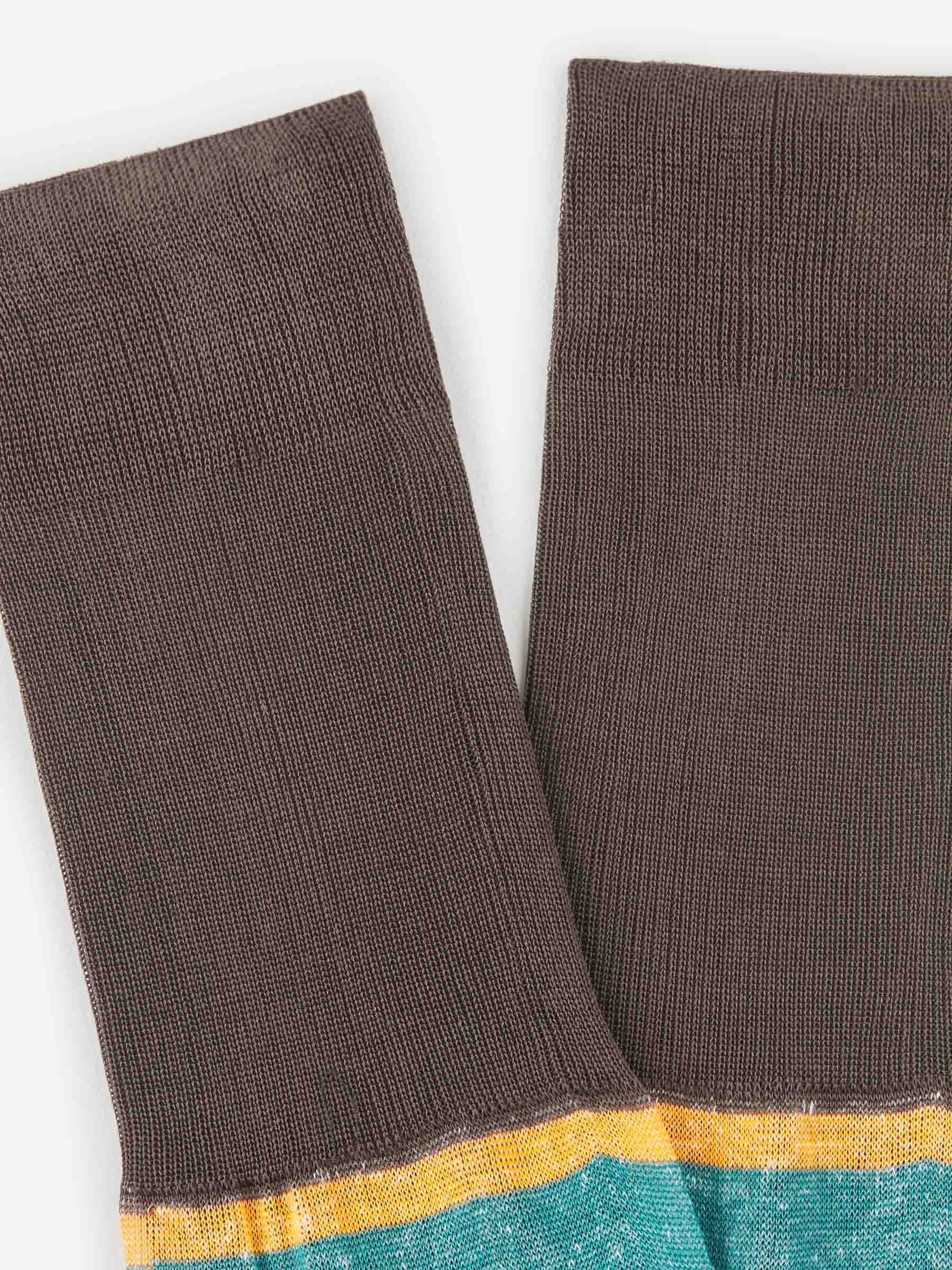 Gallo Hombre Barcelona Calcetines Rayas Multicolor color Marrón Oscuro sku 642-000427 01 - Foto 2