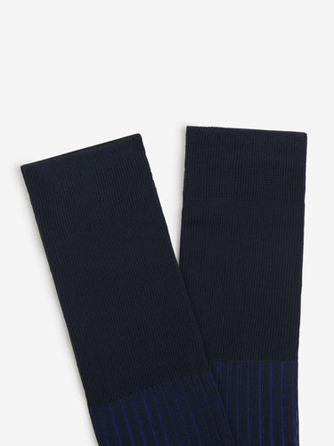 Bresciani Hombre Barcelona Calcetines Canalé Dos Tonos color Azul Marino sku 642-000224 01 - Foto 2
