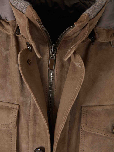 Santa Eulalia Hombre Barcelona Chaqueta Piel Ante color Marrón sku 501-000261 01 - Foto 3