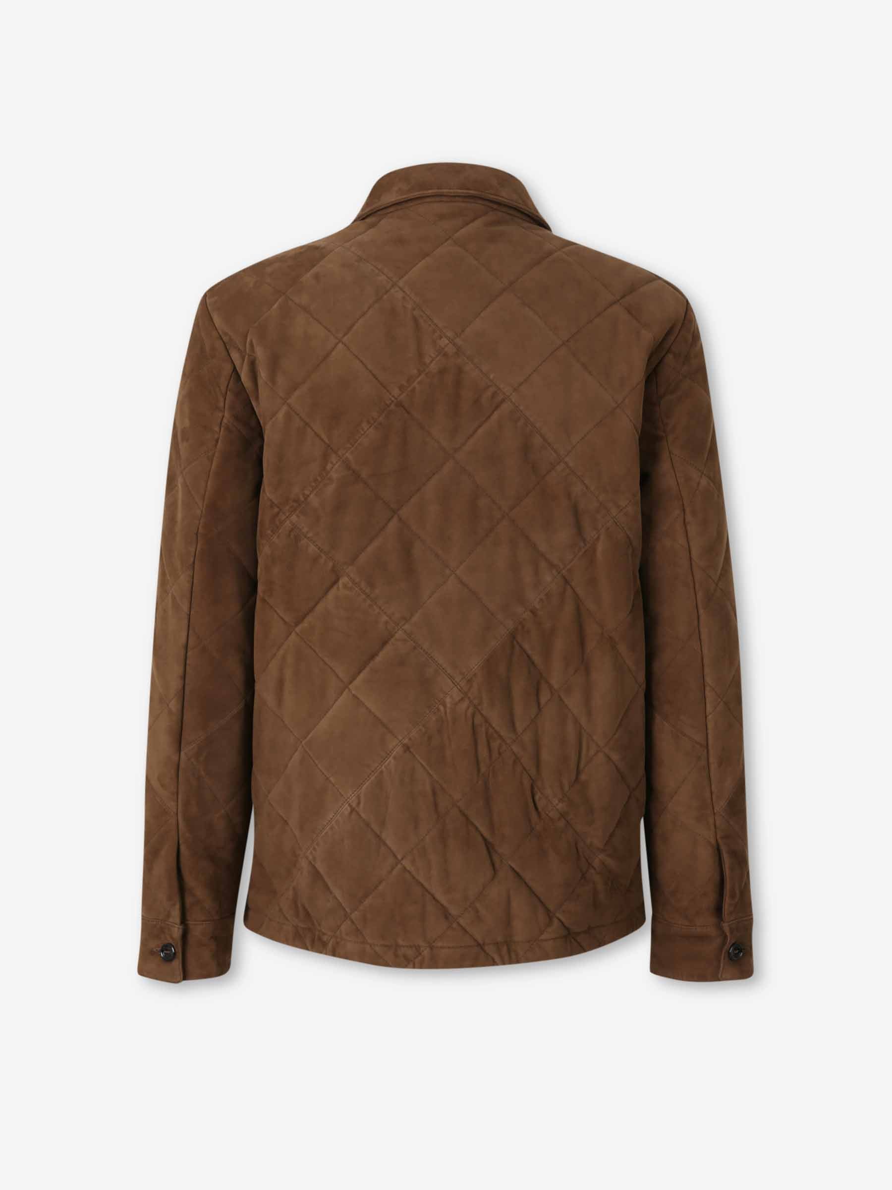 Santa Eulalia Hombre Barcelona Chaqueta Ante Acolchada color Marrón sku 501-000262 01 - Foto 2