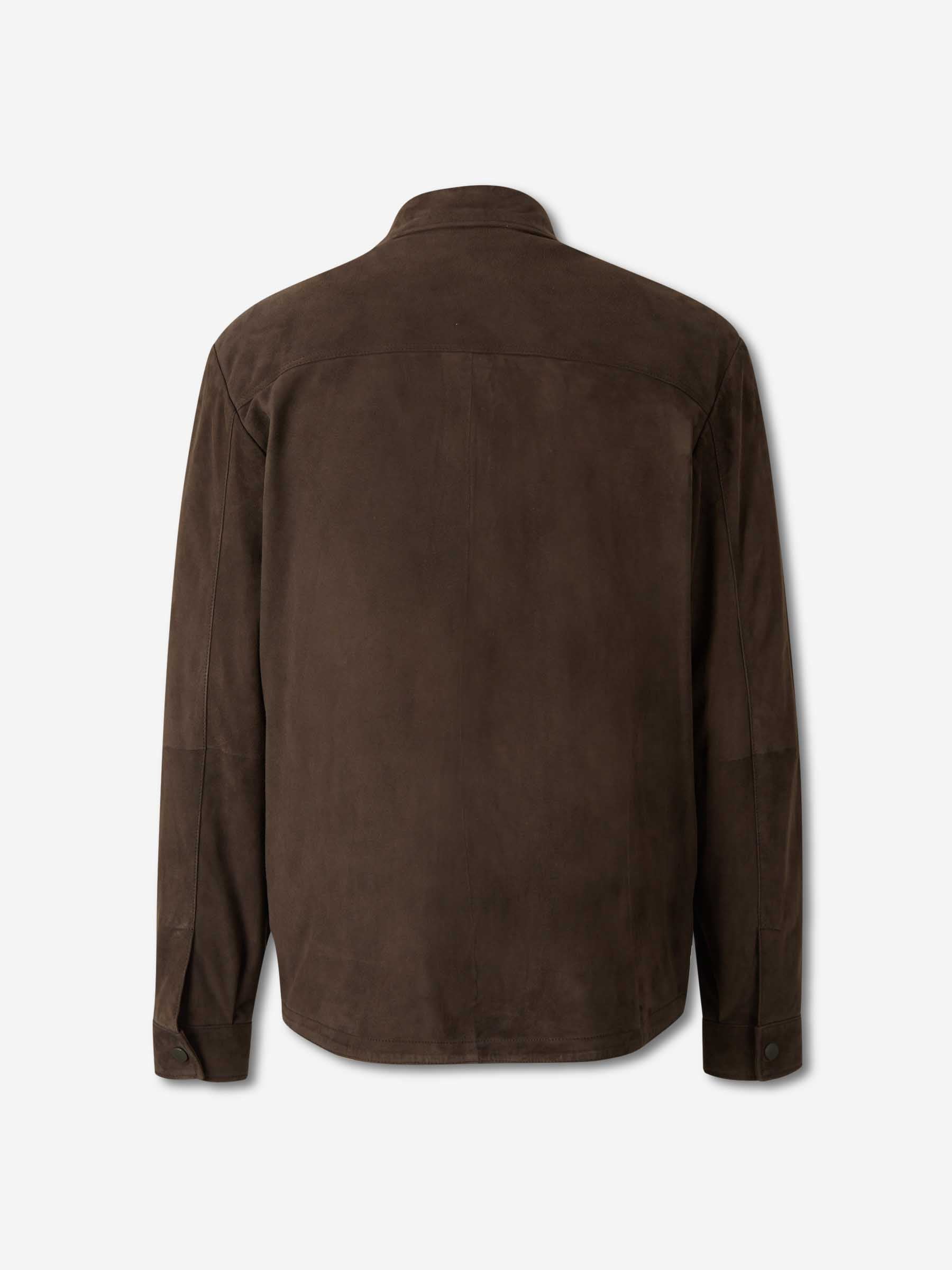 Canali Hombre Barcelona Chaqueta Piel Ante color Marrón Oscuro sku 501-000264 00 - Foto 2