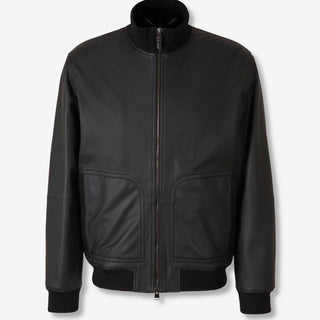 Canali Hombre Barcelona Chaqueta Piel Bomber color Negro sku 501-000265 01 - Foto 1