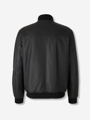 Canali Hombre Barcelona Chaqueta Piel Bomber color Negro sku 501-000265 01 - Foto 2