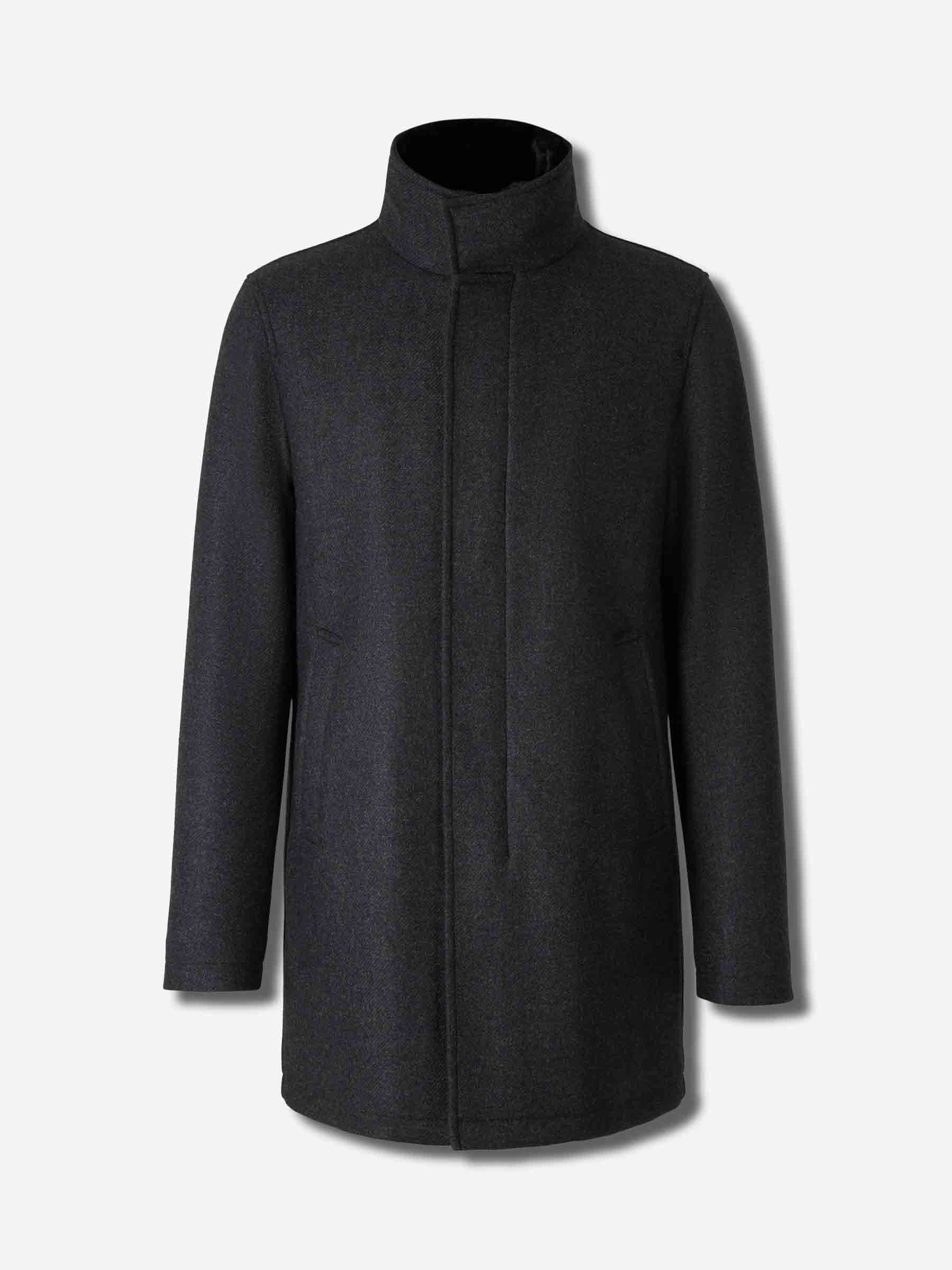 Herno Hombre Barcelona Abrigo Largo Lana color Gris Antracita sku 502-001630 01 - Foto 1