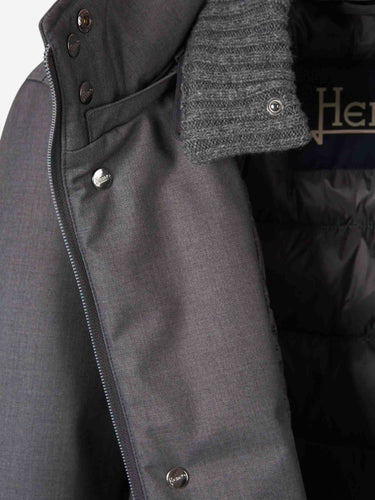 Herno Hombre Barcelona Abrigo Largo Capucha color Gris Antracita sku 502-001632 02 - Foto 4
