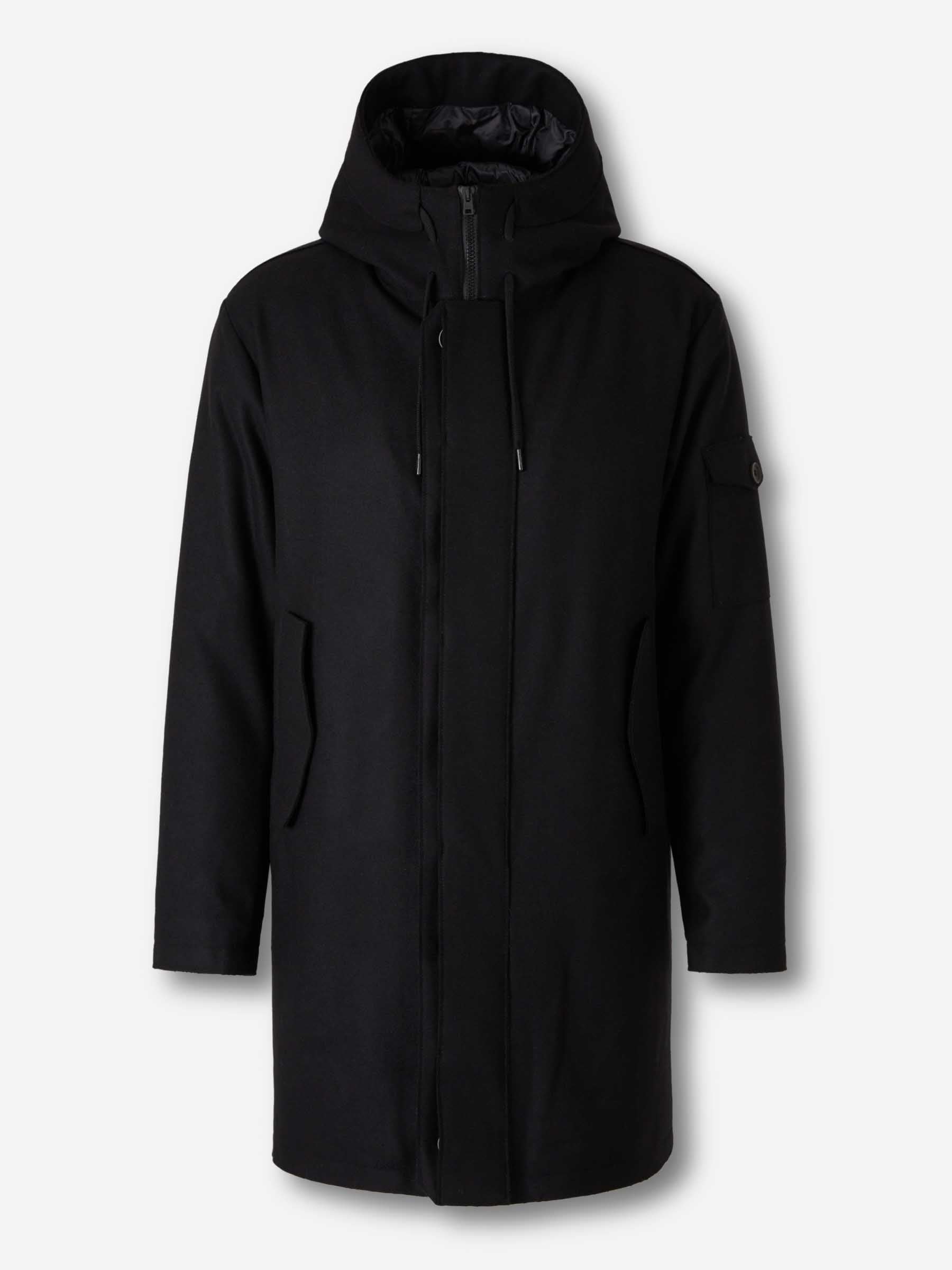 Herno Hombre Barcelona Abrigo Largo Lana color Negro sku 502-001637 01 - Foto 1