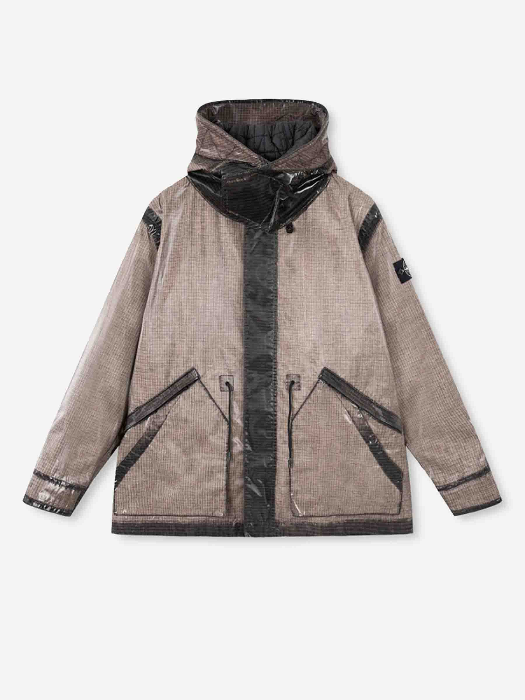 Stone Island Hombre Barcelona Parka Capucha Prismatico color Gris Piedra sku 502-001643 01 - Foto 1