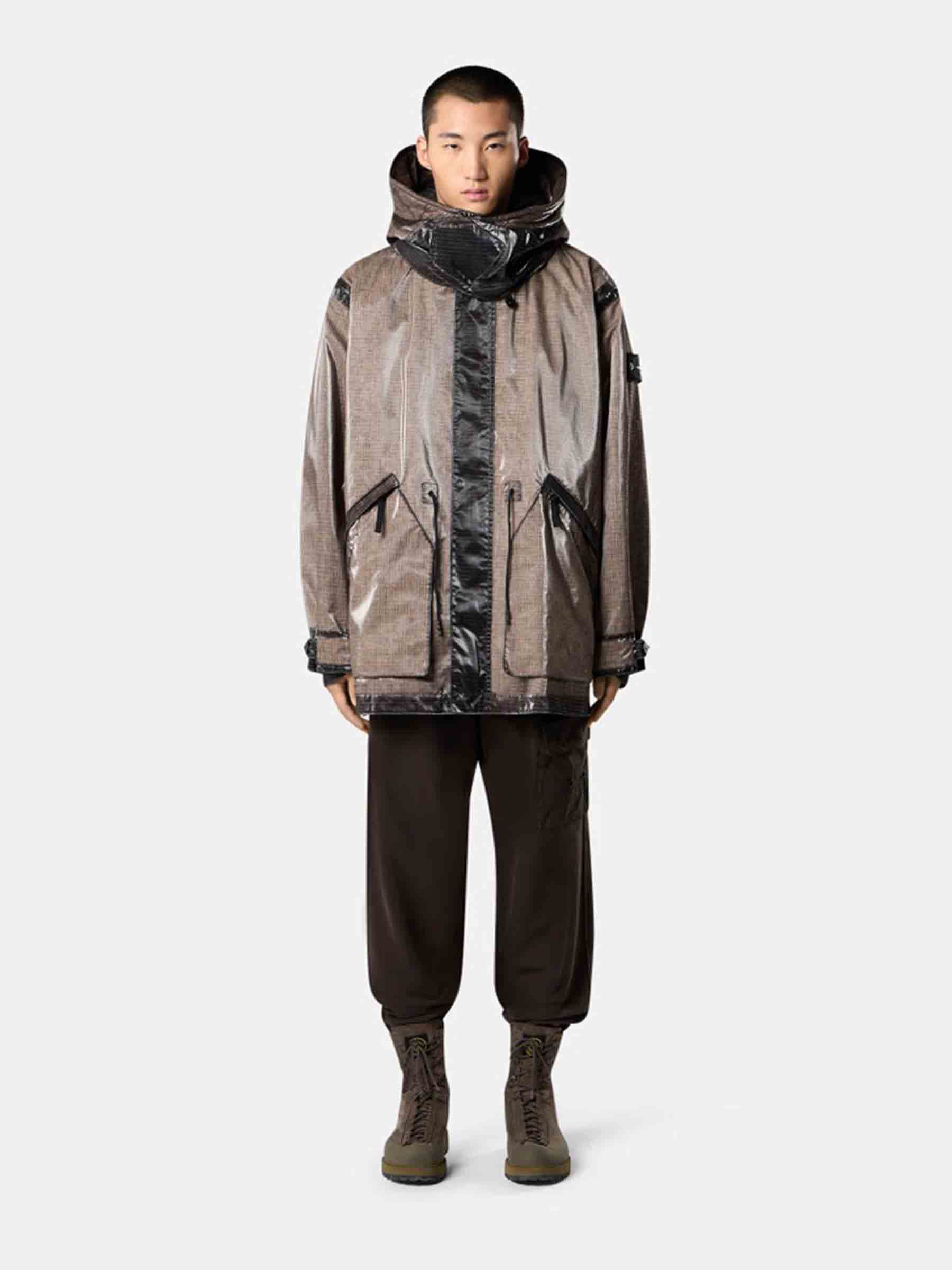 Stone Island Hombre Barcelona Parka Capucha Prismatico color Gris Piedra sku 502-001643 01 - Foto 2