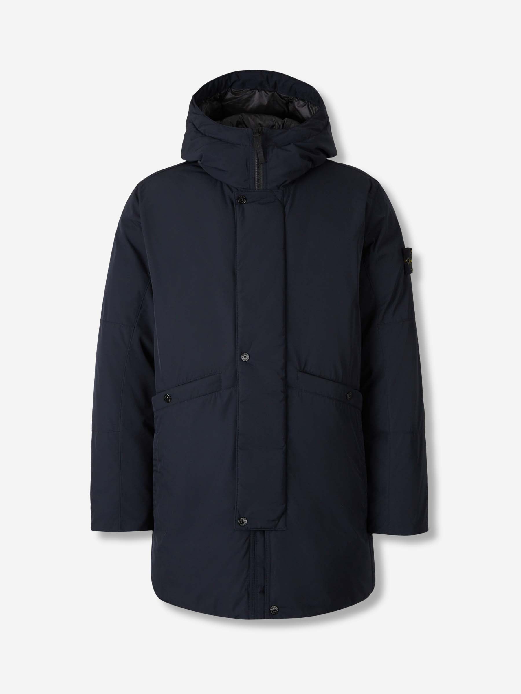 Stone Island Hombre Barcelona Plumífero Largo Capucha color Azul Noche sku 502-001645 01 - Foto 1