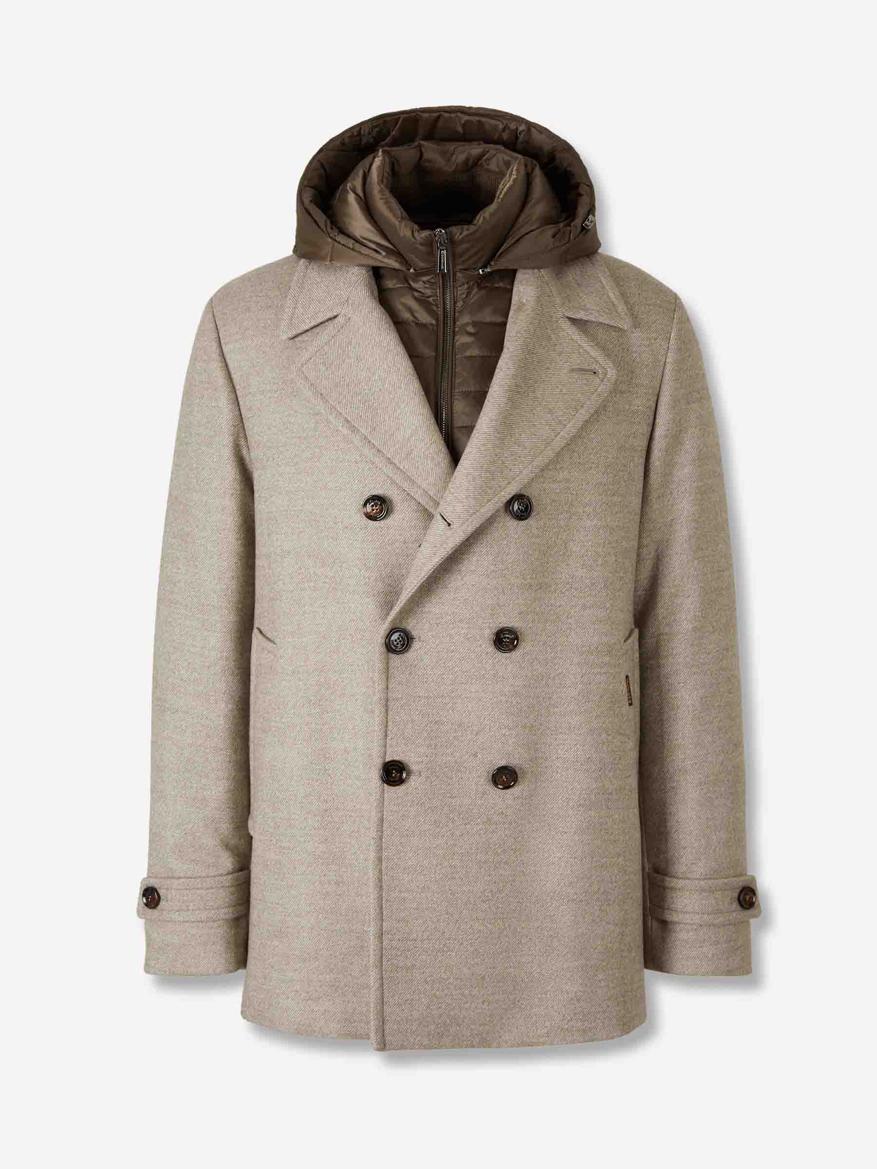 Moorer Hombre Barcelona Abrigo Corto Eligio color Taupe sku 502-001647 01 - Foto 1