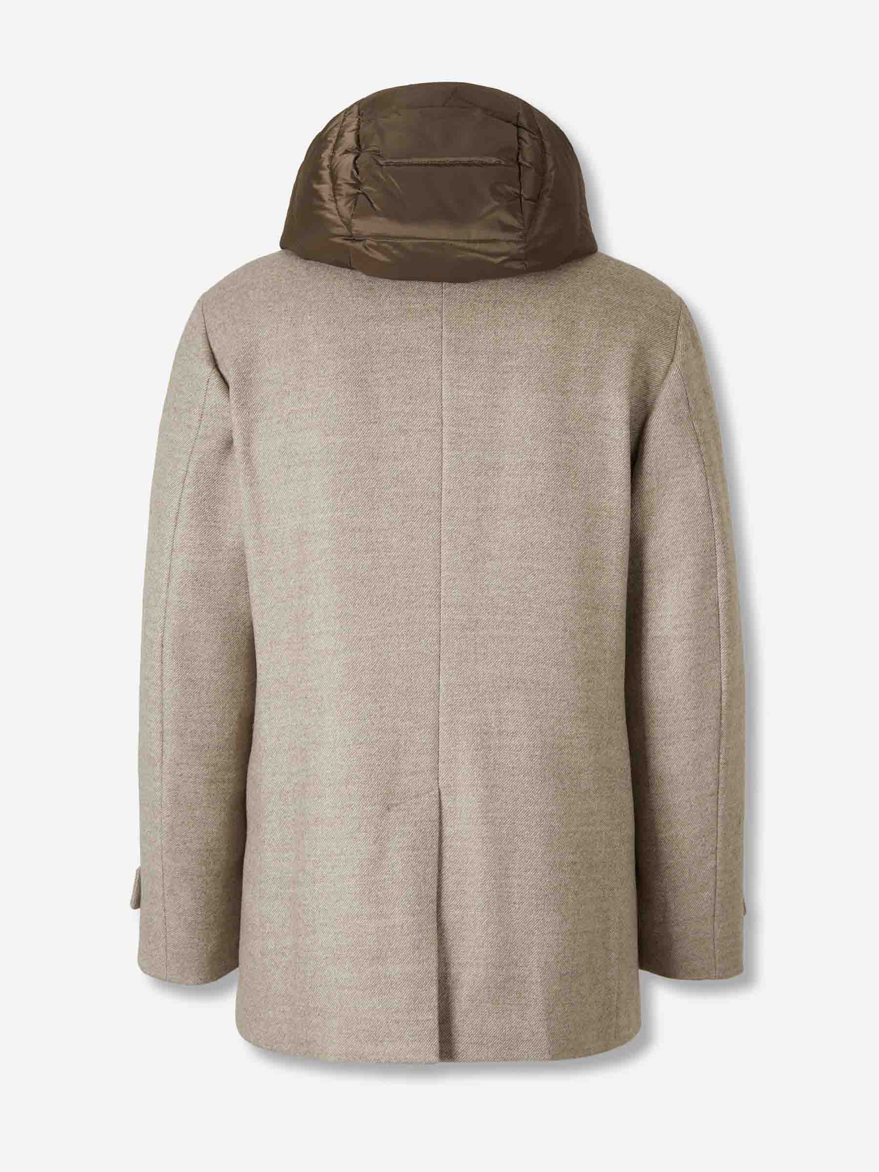 Moorer Hombre Barcelona Abrigo Corto Eligio color Taupe sku 502-001647 01 - Foto 2