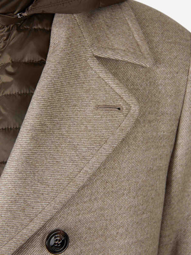 Moorer Hombre Barcelona Abrigo Corto Eligio color Taupe sku 502-001647 01 - Foto 3