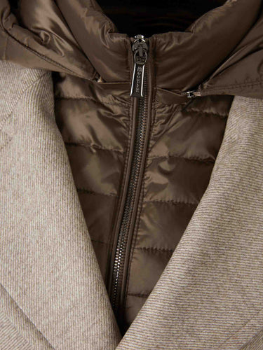 Moorer Hombre Barcelona Abrigo Corto Eligio color Taupe sku 502-001647 01 - Foto 4