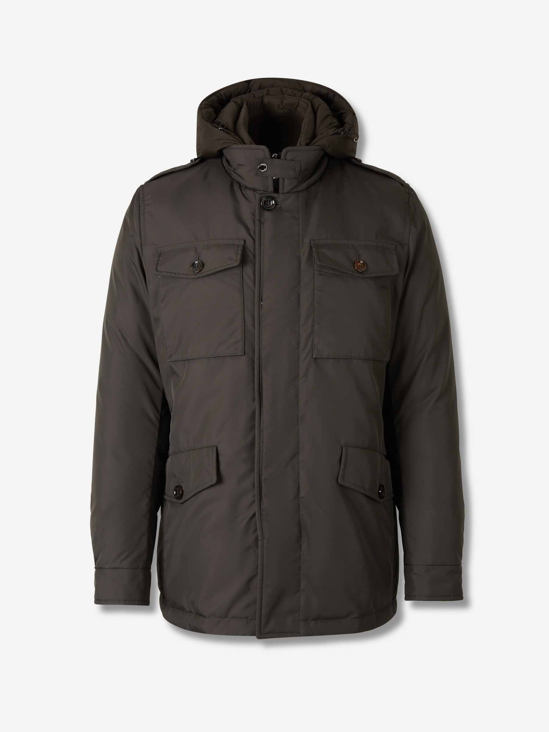 Moorer Hombre Barcelona Plumífero Sahariana Isac color Verde Oscuro sku 502-001650 01 - Foto 1