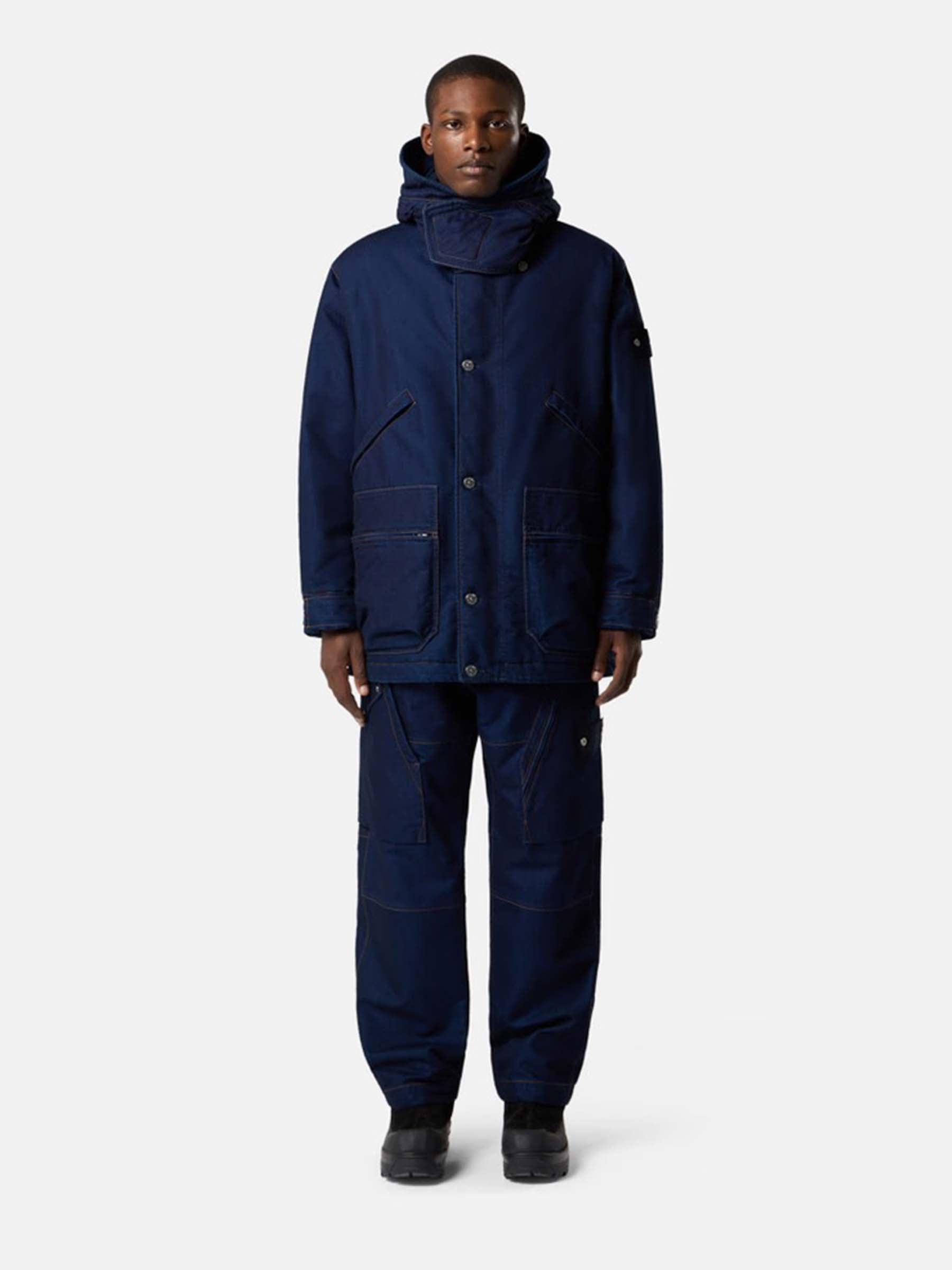 Stone Island Denim Hombre Barcelona Parka Denim Técnica color Azul Denim Oscuro sku 502-001660 01 - Foto 2