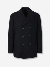 Canali Hombre Barcelona Abrigo Largo Cruzado color Azul Noche sku 502-001667 01 - Foto 1