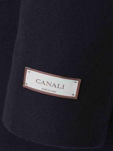 Canali Hombre Barcelona Abrigo Largo Cruzado color Azul Noche sku 502-001667 01 - Foto 4
