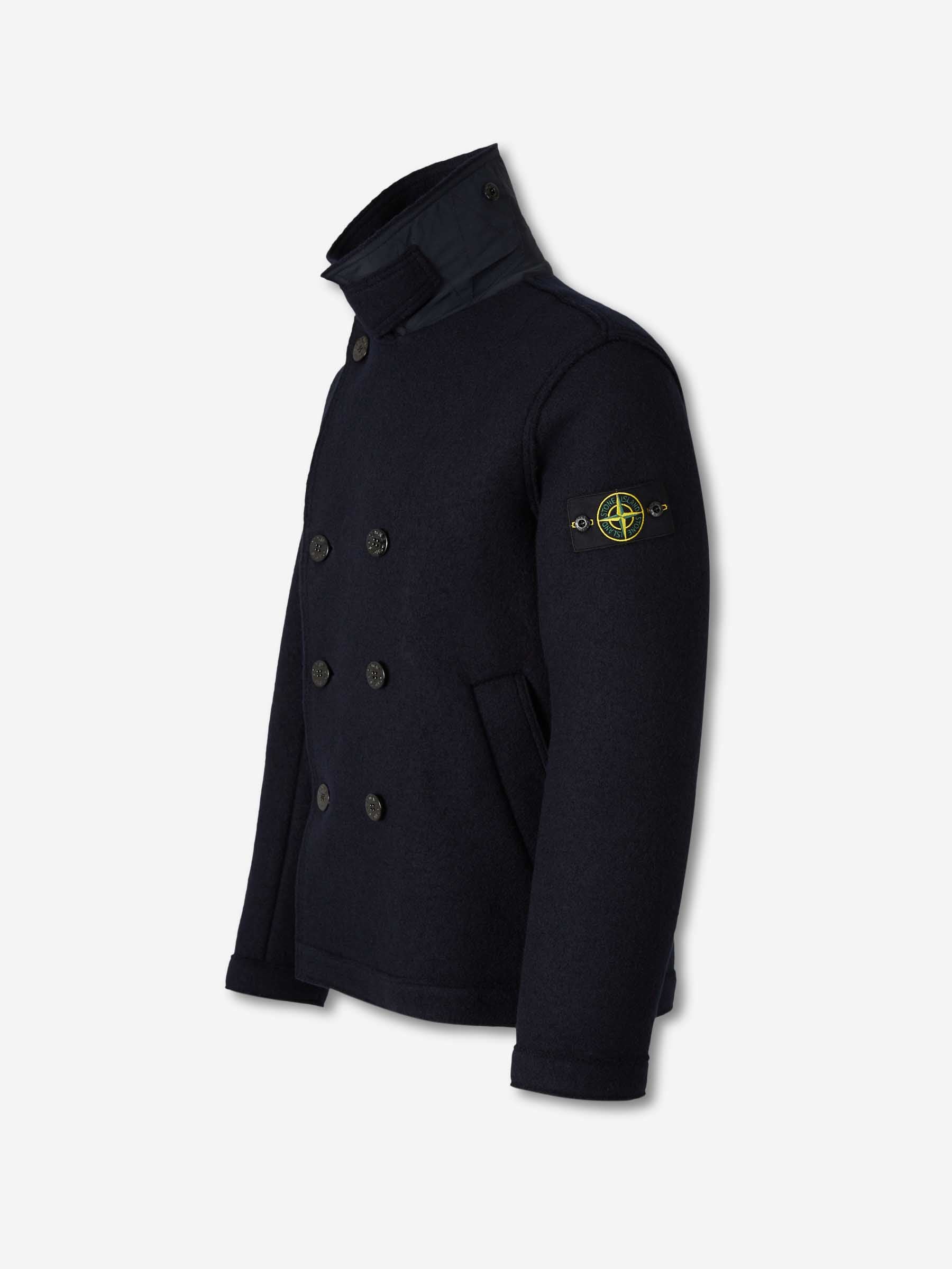 Stone Island Hombre Barcelona Abrigo Corto Lana color Azul Noche sku 502-001668 01 - Foto 2