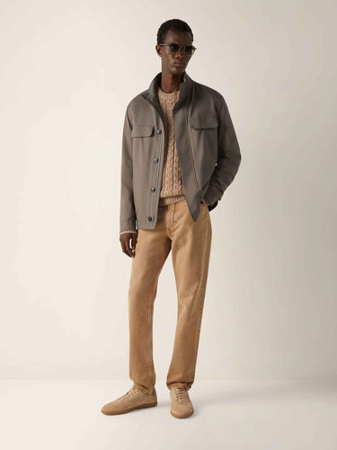 Zegna Hombre Barcelona Abrigo Largo de corte entallado en mezcla de lana y cachemira color Marrón Oscuro sku 502-001670 01 - Foto 2