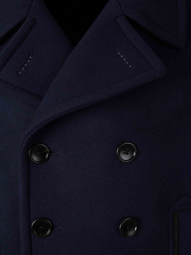 Tom Ford Hombre Barcelona Abrigo Corto Lana color Azul Marino sku 502-001688 01 - Foto 3