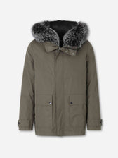 Yves Salomon Hombre Barcelona Abrigo Corto Pelo color Verde Militar sku 502-001700 01 - Foto 1
