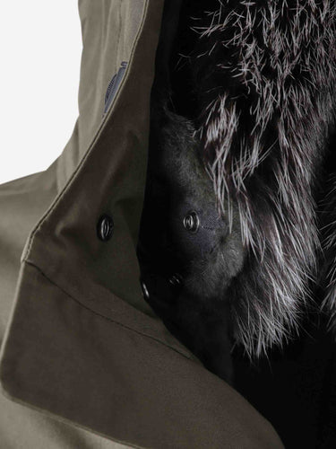 Yves Salomon Hombre Barcelona Abrigo Corto Pelo color Verde Militar sku 502-001700 01 - Foto 4