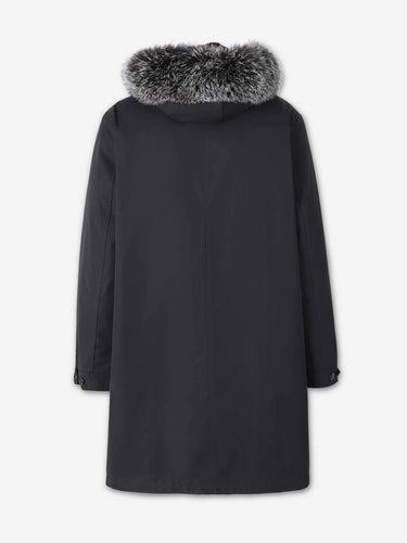 Yves Salomon Hombre Barcelona Parka Pelo color Negro sku 502-001701 01 - Foto 2