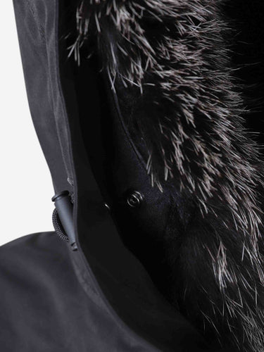 Yves Salomon Hombre Barcelona Parka Pelo color Negro sku 502-001701 01 - Foto 4