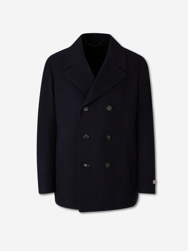 Canali Hombre Barcelona Abrigo Largo Lana color Azul Noche sku 502-001704 01 - Foto 1