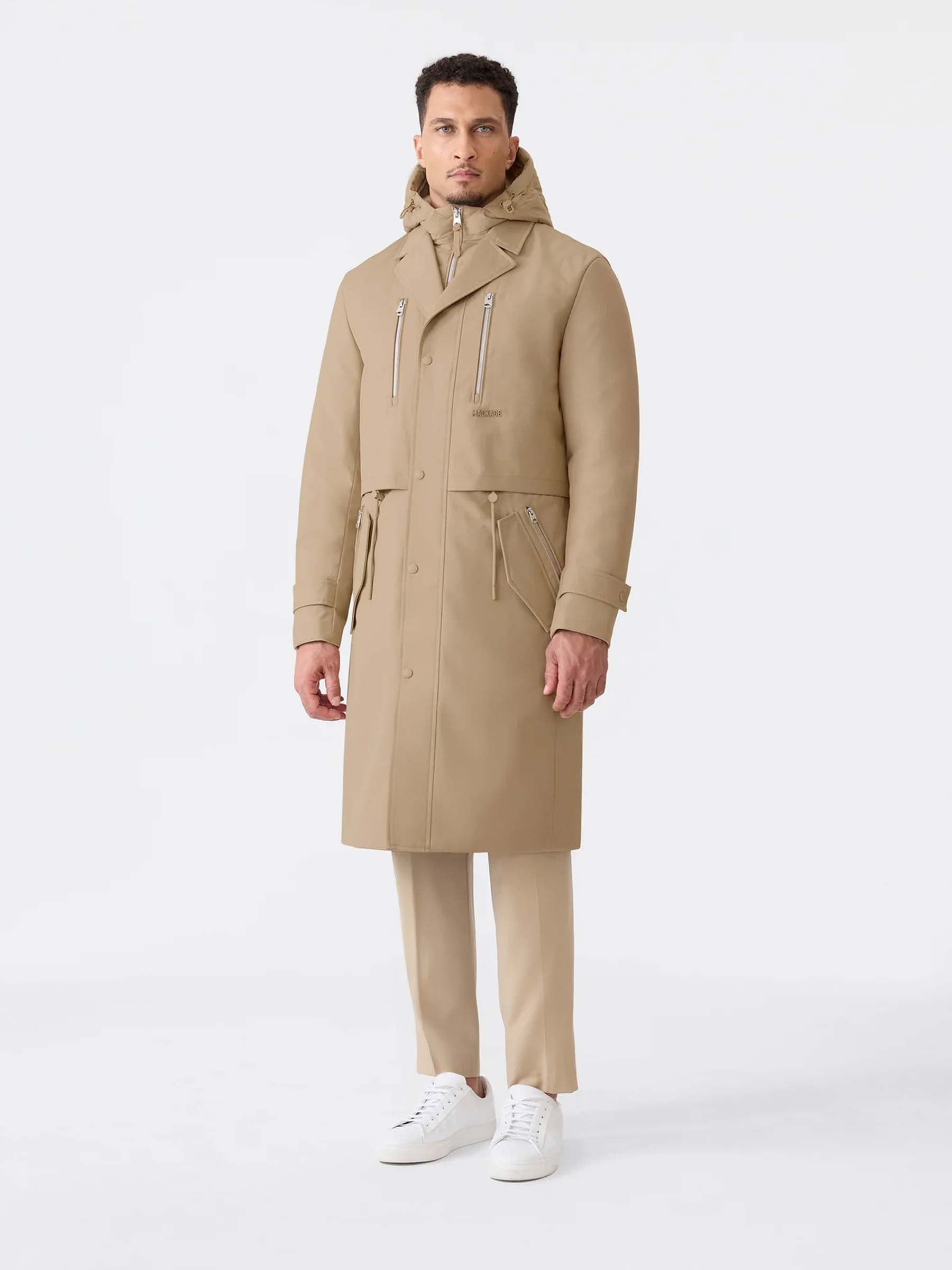 Mackage Hombre Barcelona Gabardina Técnica Sterling color Camel sku 503-000242 01 - Foto 2