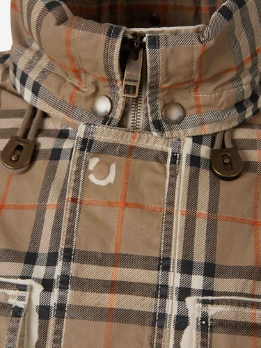 Burberry Hombre Barcelona Parka Check Algodón color Camel sku 503-000243 01 - Foto 3
