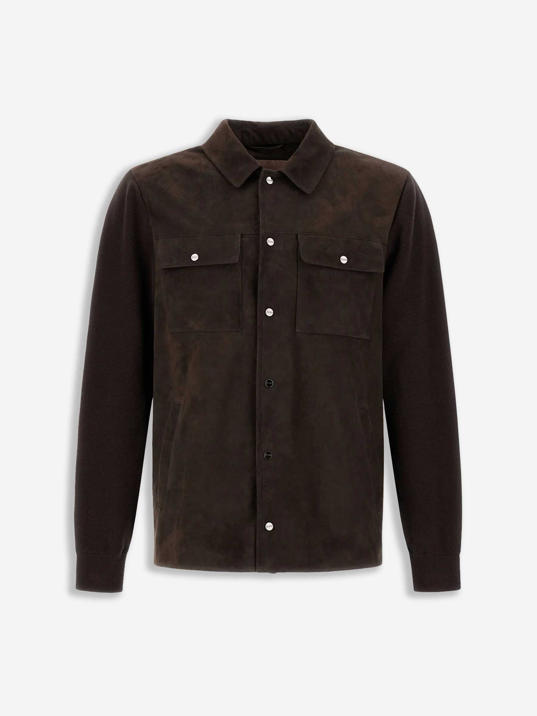 Herno Hombre Barcelona Chaqueta Ante Tricot color Marrón Oscuro sku 511-000630 01 - Foto 1