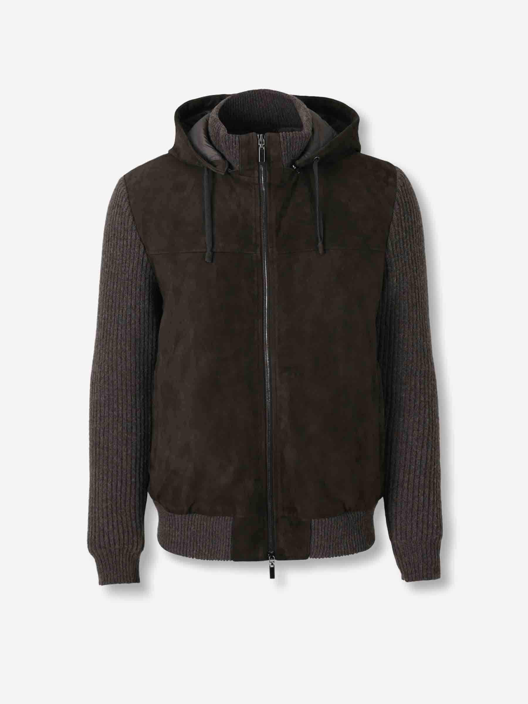 Santa Eulalia Hombre Barcelona Chaqueta Piel Punto color Verde Militar sku 511-000634 01 - Foto 1