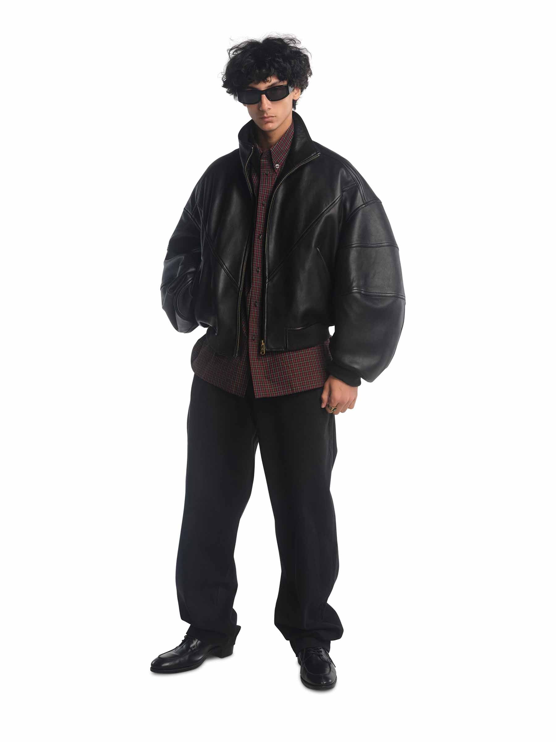 Willy Chavarria Hombre Barcelona Chaqueta Piel Ruff Ride color Negro sku 511-000637 01 - Foto 2