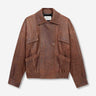 Saint Laurent Hombre Barcelona Chaqueta Cruzada Piel color Marrón sku 511-000638 01 - Foto 1